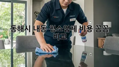 동해시 내동 청소업체 비용 꼼꼼 비교 🧹✨